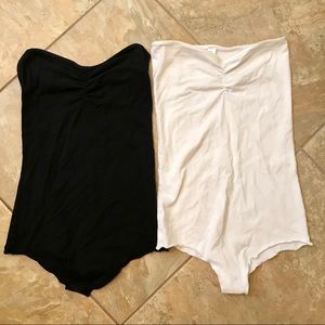 TWO American Apparel Bodysuits